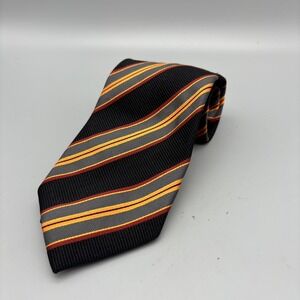 JZ Richards Men's Striped‎ Silk Neck Tie 60"L 3.5W Made in USA